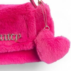 Juicy Couture Vibrant Pink Faux Fur Shoulder Bag